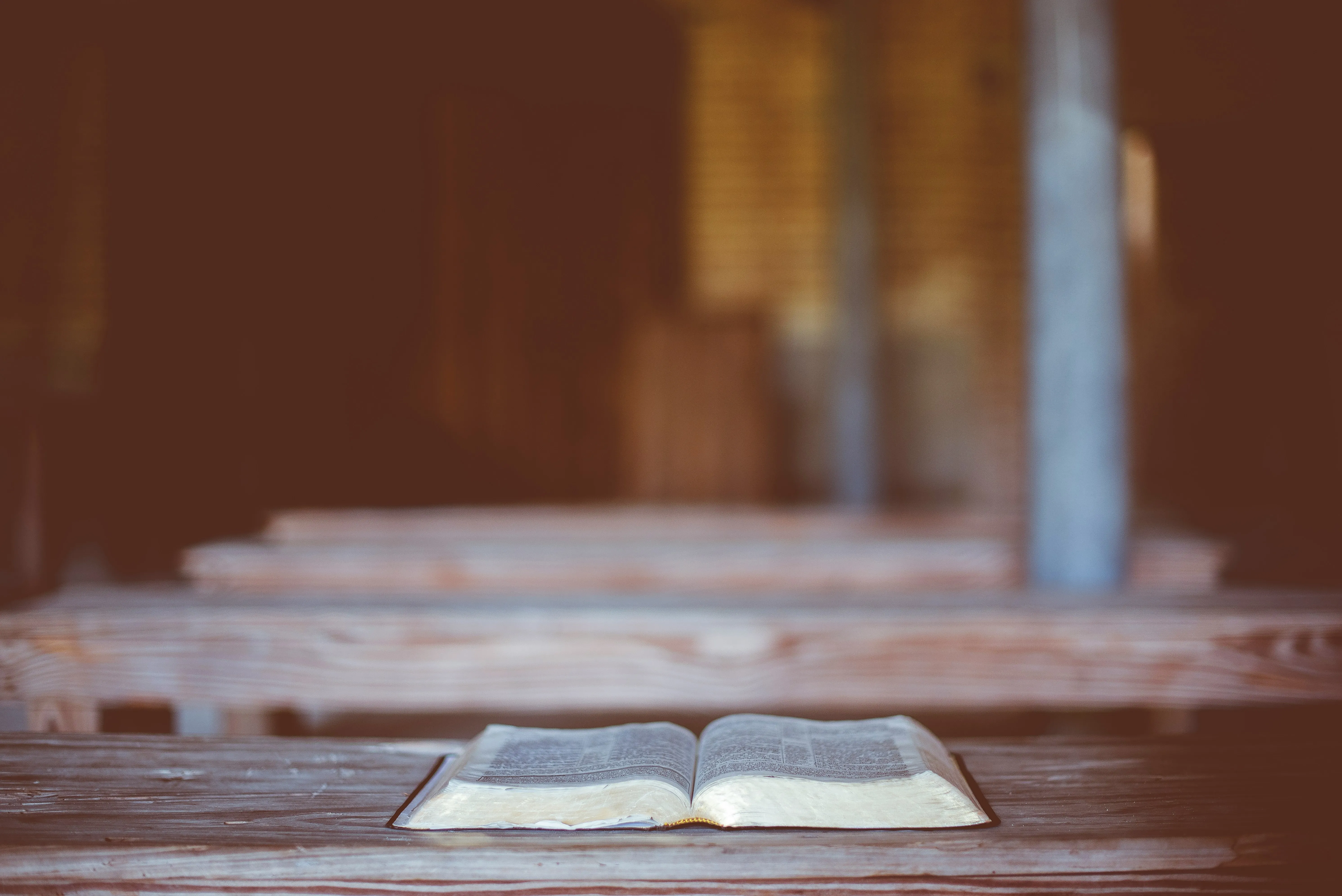 Bible on a table